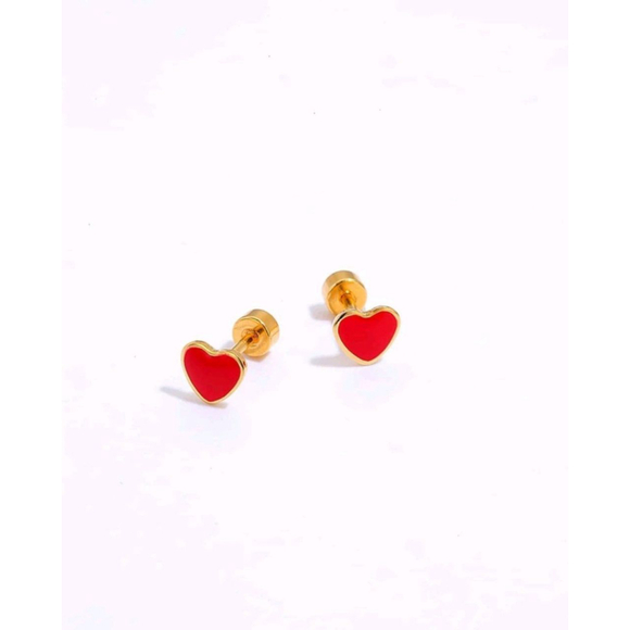 Heart stud earrings - Picture 1 of 3